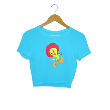 Women's : Tweety with Umbrella Crop Top