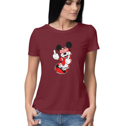 Women's : Mickey mouse Disobey T-shirt - Image 3