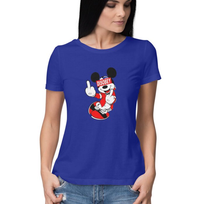 Women's : Mickey mouse Disobey T-shirt - Image 4