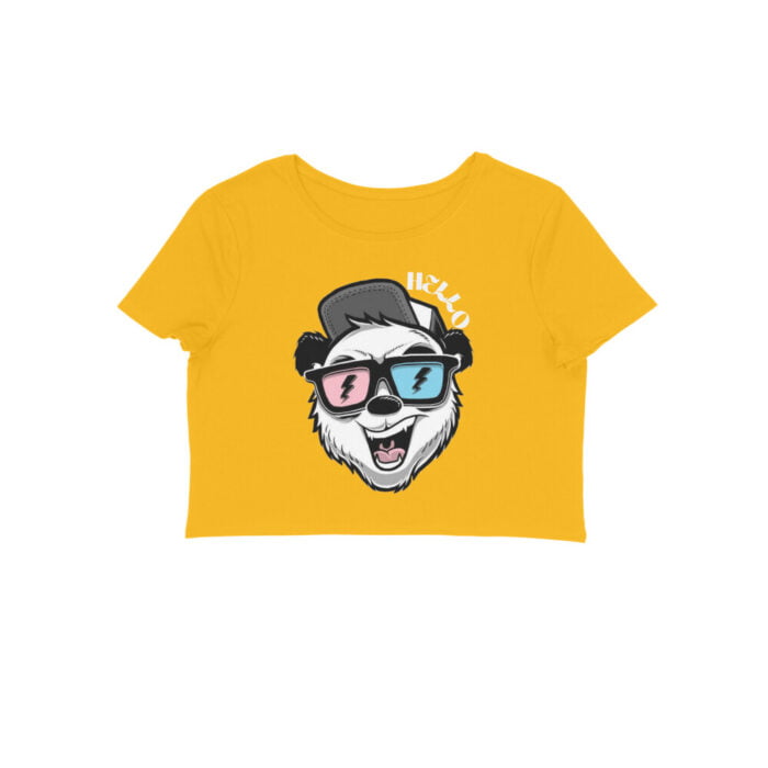 Women's : Hello Crop Top - Image 2