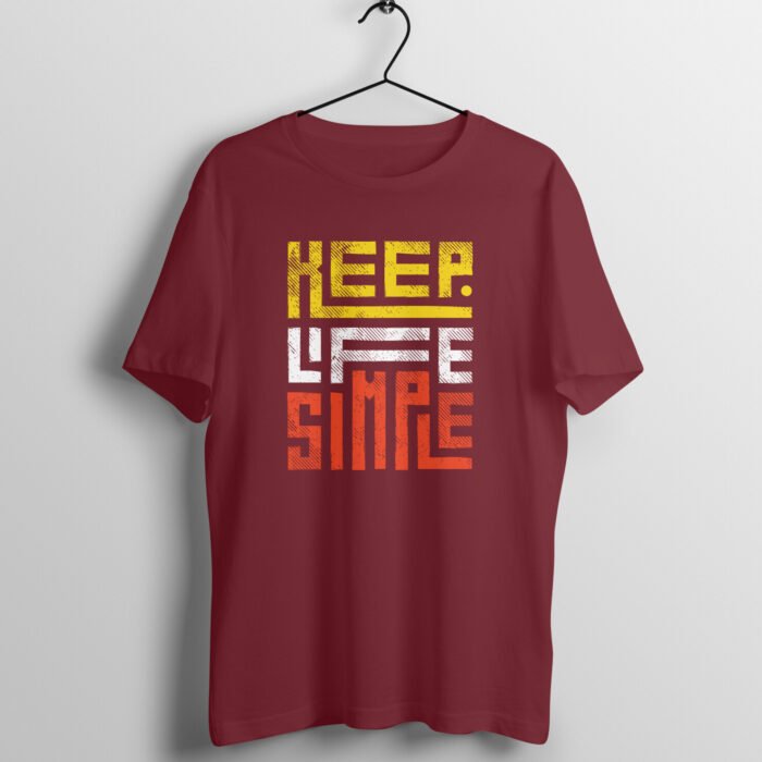 Quotes : Keep life simple Half Sleeve T-shirt - Image 2