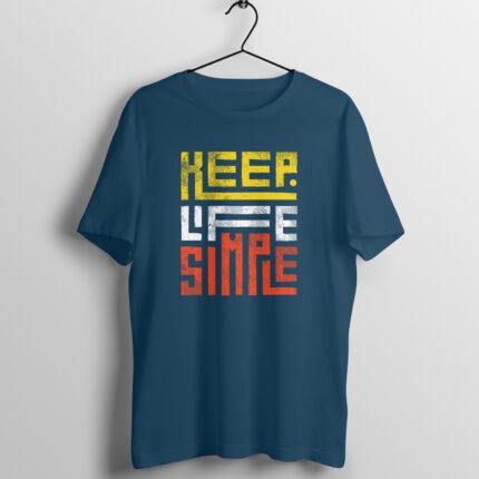 Quotes : Keep life simple Half Sleeve T-shirt