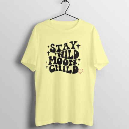 Quotes : Stay wild Moon child Half Sleeve T-shirt