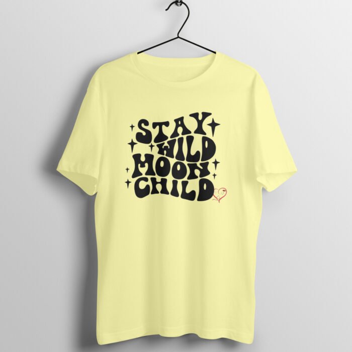 Quotes : Stay wild Moon child Half Sleeve T-shirt - Image 1