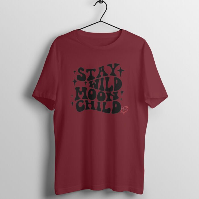 Quotes : Stay wild Moon child Half Sleeve T-shirt - Image 3
