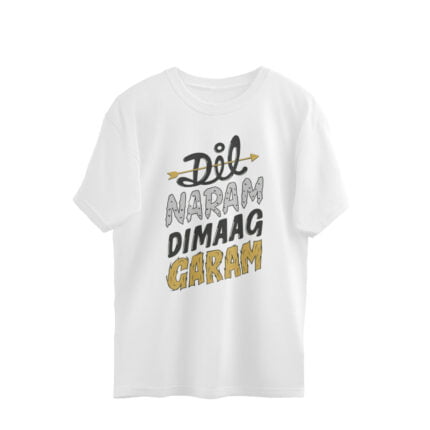 Quotes : Dil Naram Dimag Garam Oversized T-shirt - Image 4