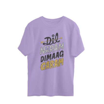 Quotes : Dil Naram Dimag Garam Oversized T-shirt - Image 3