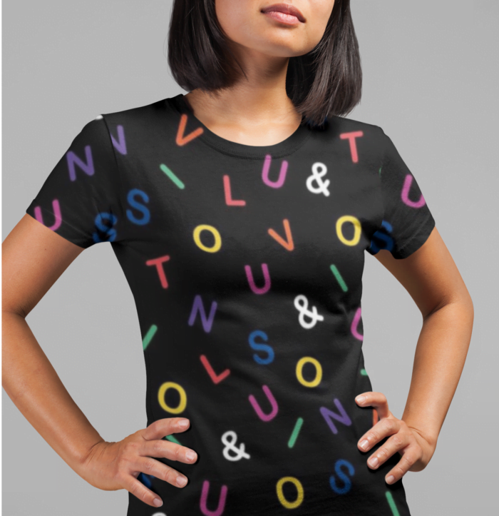 Patterned Paradise: All Over Print Women's Fashion T-Shirt - Image 1