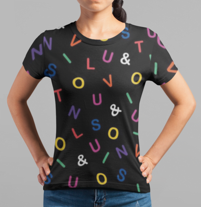 Patterned Paradise: All Over Print Women's Fashion T-Shirt - Image 2