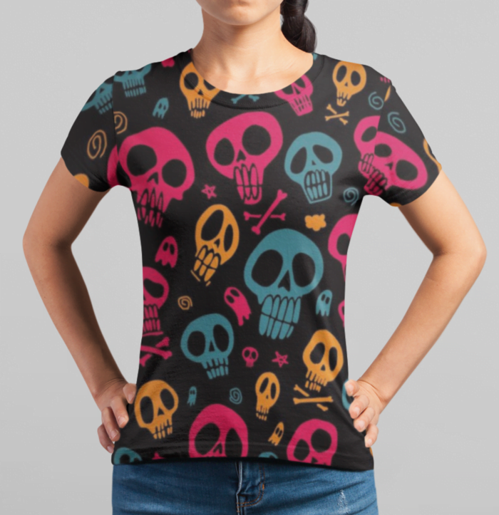 Abstract Essence: AOP Women's Graphic Tee - Image 2