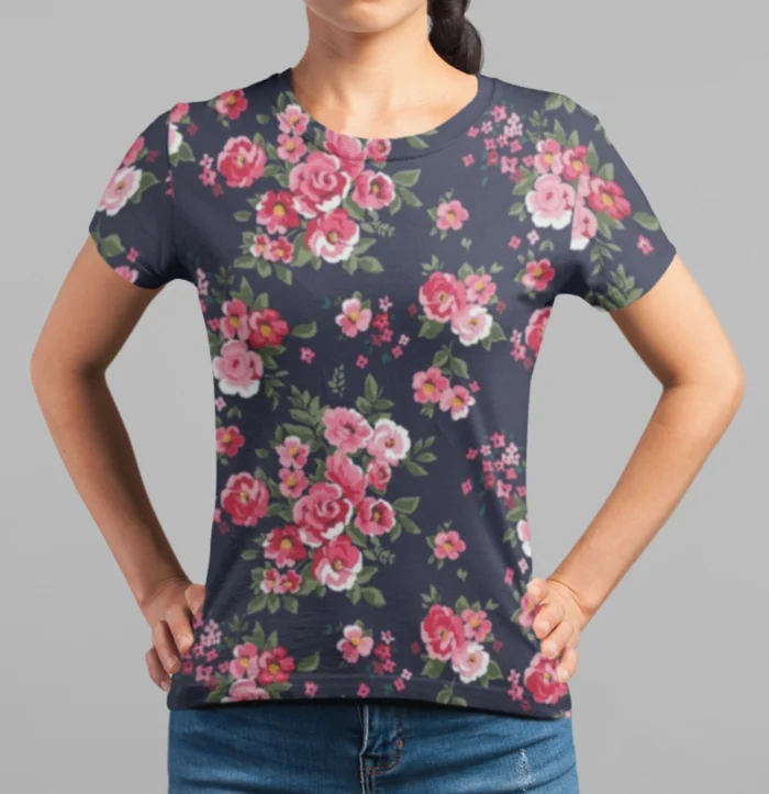 Abstract Elegance: All Over Print Women's Tee - Image 2