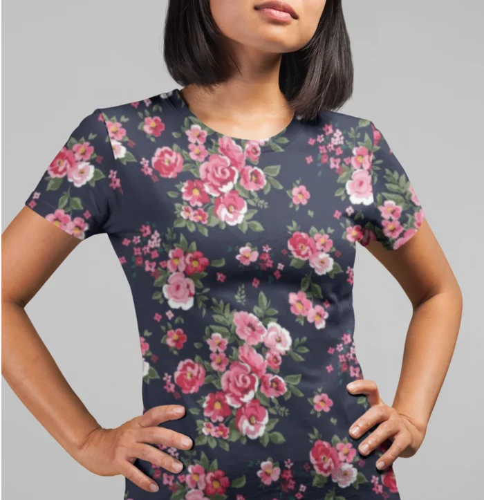 Abstract Elegance: All Over Print Women's Tee - Image 1