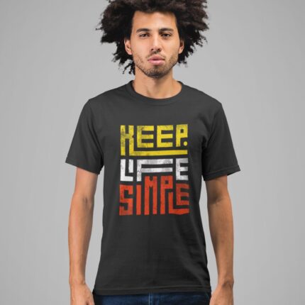 Quotes : Keep life simple Half Sleeve T-shirt - Image 5