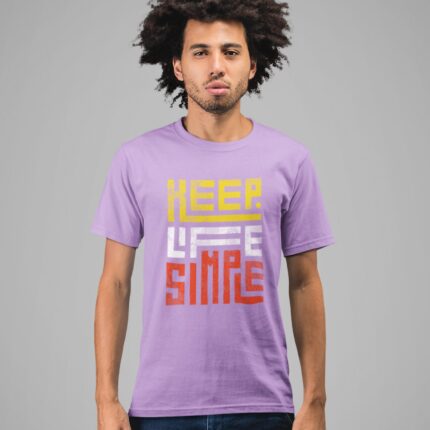 Quotes : Keep life simple Half Sleeve T-shirt - Image 4