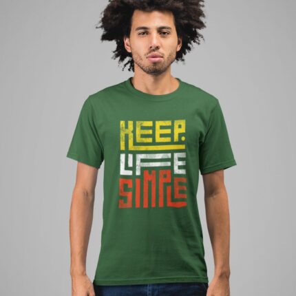 Quotes : Keep life simple Half Sleeve T-shirt - Image 6