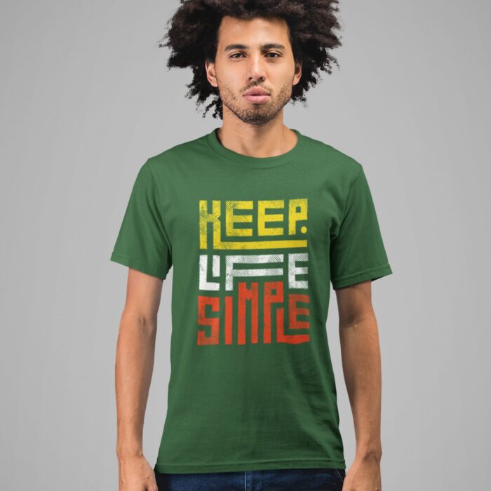 Quotes : Keep life simple Half Sleeve T-shirt - Image 6
