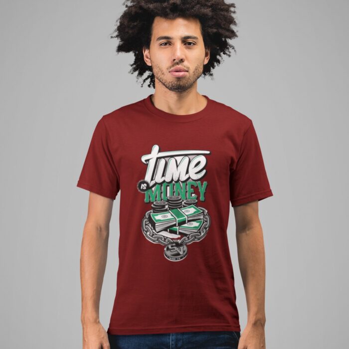 Quotes : Time is Money Half Sleeve T-shirt - Image 4