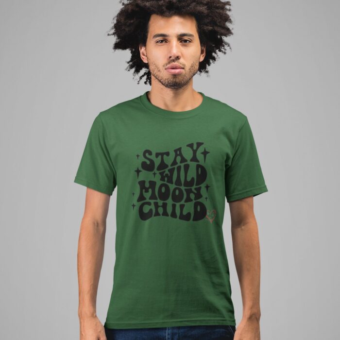 Quotes : Stay wild Moon child Half Sleeve T-shirt - Image 7