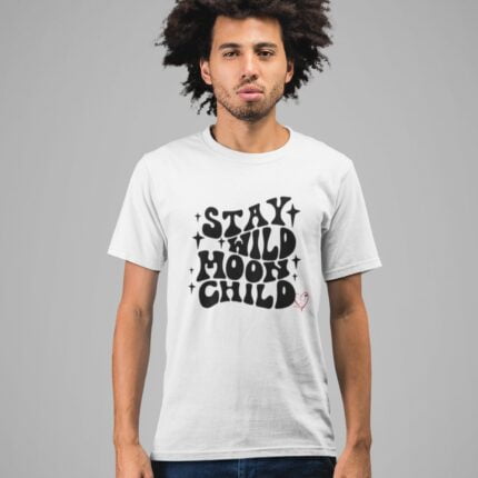 Quotes : Stay wild Moon child Half Sleeve T-shirt - Image 6