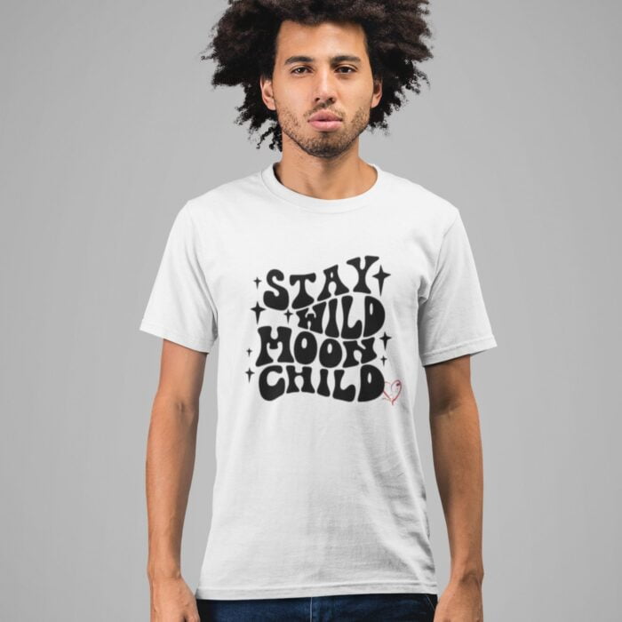 Quotes : Stay wild Moon child Half Sleeve T-shirt - Image 6