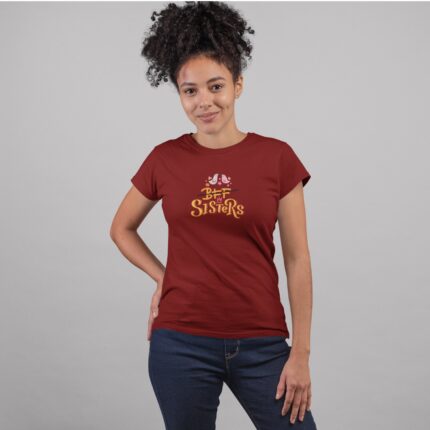 Women's : BFF Sisters T-shirt - Image 6