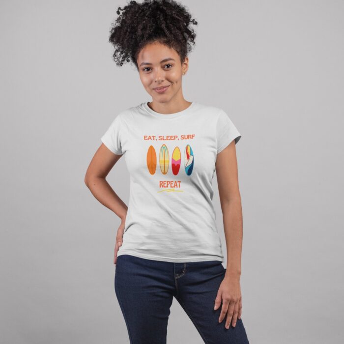 Women's : Eat Sleep Surf Repeat T-shirt - Image 3
