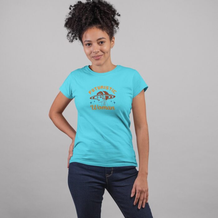 Women's : Futuristic Woman T-shirt - Image 5