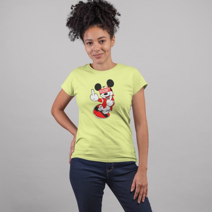 Women's : Mickey mouse Disobey T-shirt - Image 11