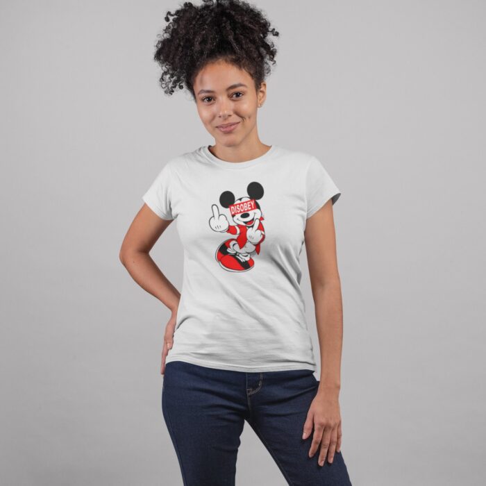 Women's : Mickey mouse Disobey T-shirt - Image 6