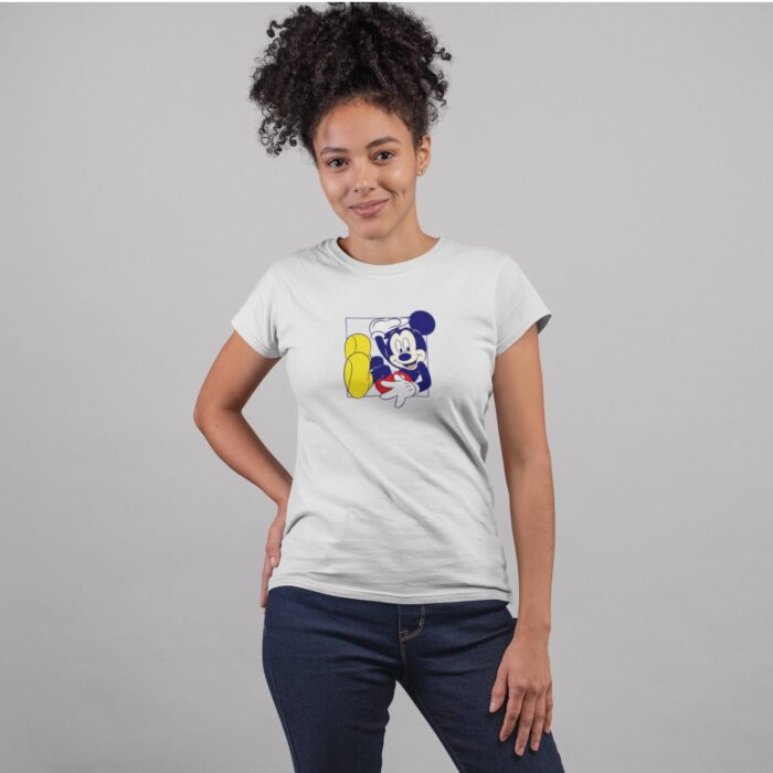 Women's :  Mickey in Box T-shirt - Image 8