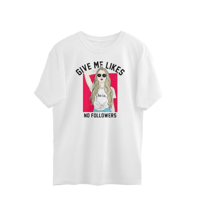 Women's : No Followers Oversized Tees - Image 1