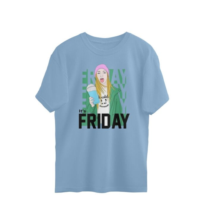 Women's : It's Friday Oversized Tees - Image 1