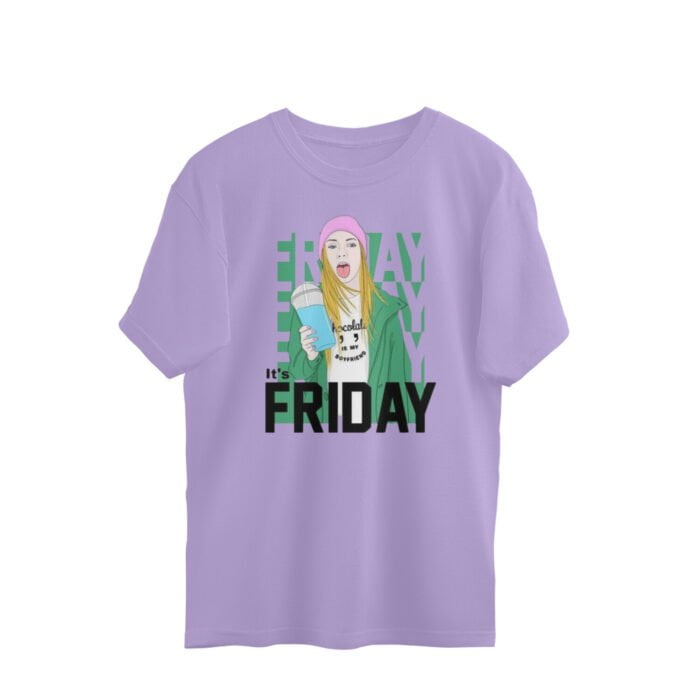 Women's : It's Friday Oversized Tees - Image 3