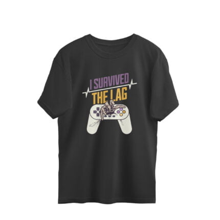 Women's : I Survived The Lag Oversized Tees - Image 3