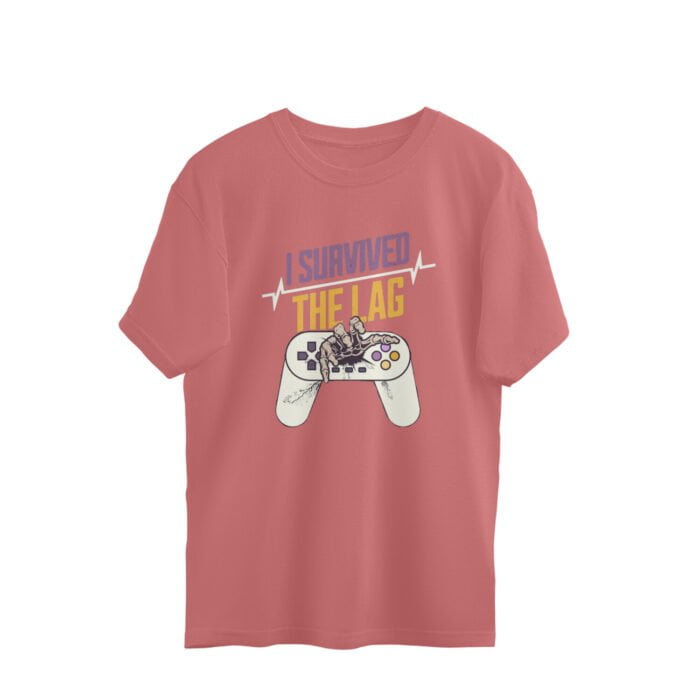 Women's : I Survived The Lag Oversized Tees - Image 4