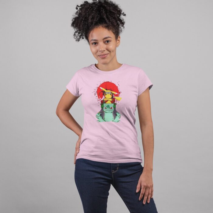 Women's : Pokemon x Naruto T-shirt - Image 1