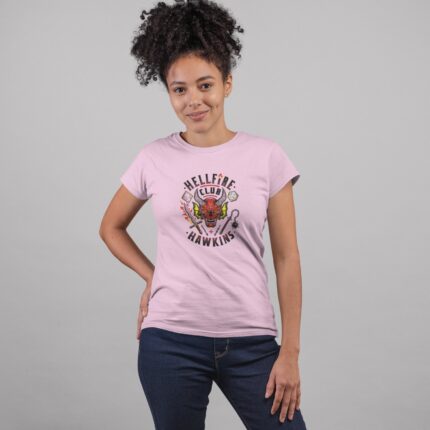 Women's : Stranger Things Hellfire Club T-shirt - Image 3