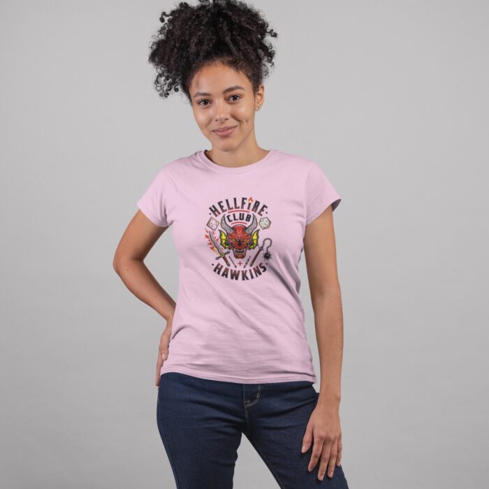Women's : Stranger Things Hellfire Club T-shirt - Image 3