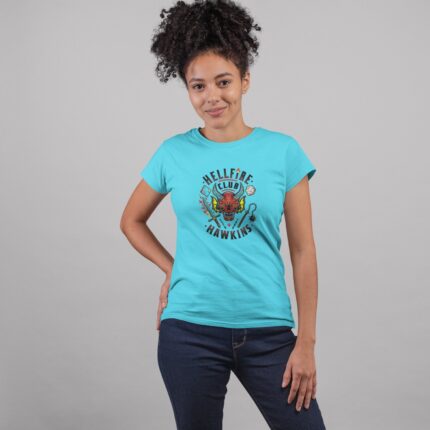Women's : Stranger Things Hellfire Club T-shirt - Image 5