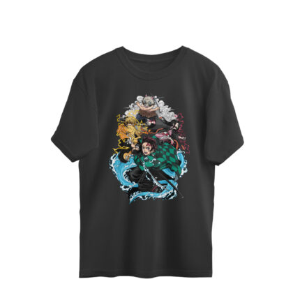 Demon Slayers United Anime Oversized Tees