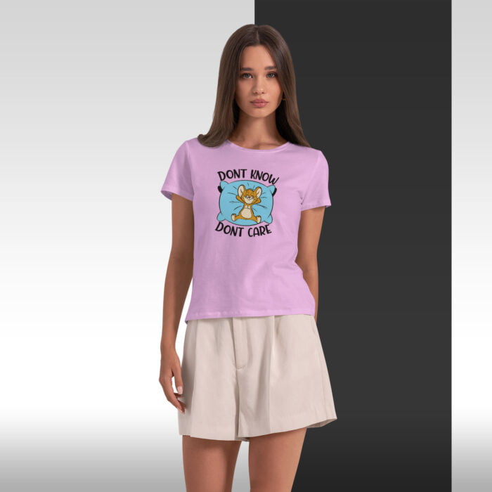 Women's : Don't Care T-shirt - Image 5