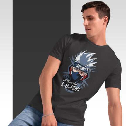 Men's : Sharingan Kakashi Naruto Anime Tees