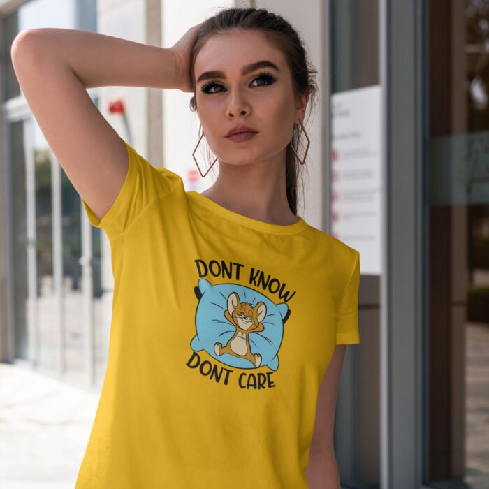 Women's : Don't Care T-shirt - Image 1