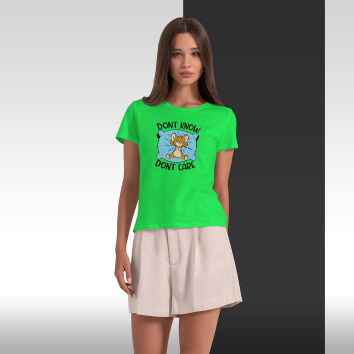 Women's : Don't Care T-shirt - Image 7
