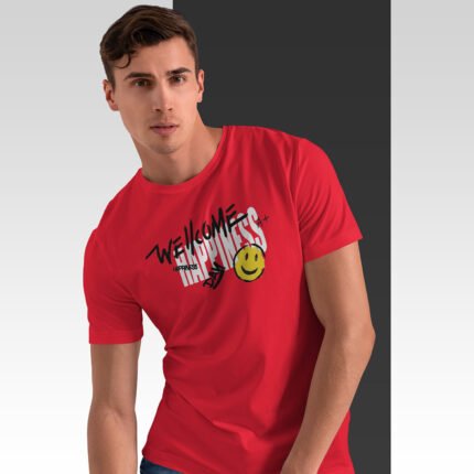 Men's : Welcome Happiness T-shirt - Image 8