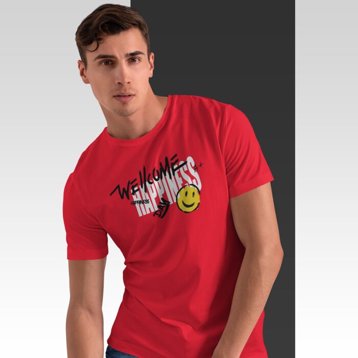 Men's : Welcome Happiness T-shirt - Image 8