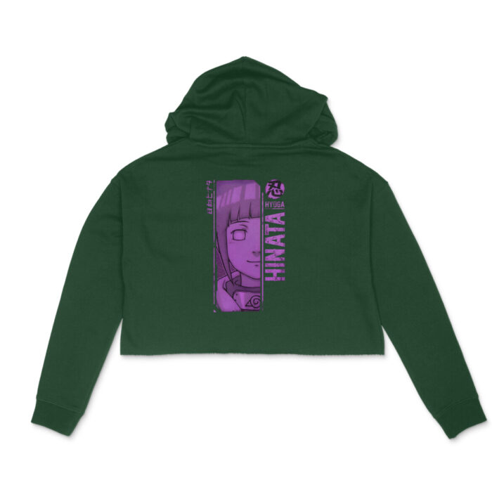 Women’s Anime Naruto : Hinata Crop Hoodie - Image 2