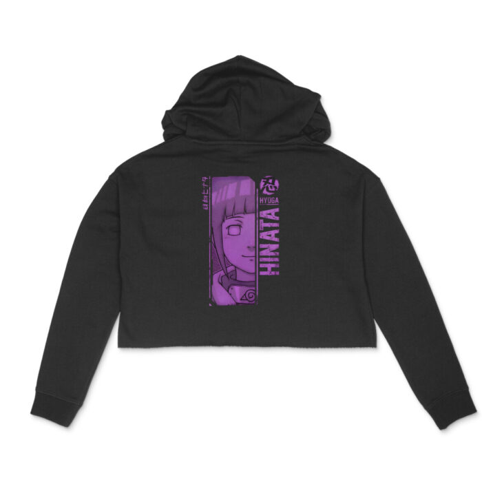 Women’s Anime Naruto : Hinata Crop Hoodie - Image 4