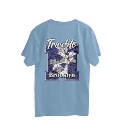 Men's : Stay Crazy x Trouble Oversized Tees - Image 2