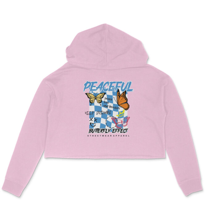 Women’s : Peaceful Crop Hoodie - Image 2